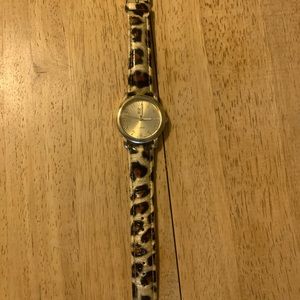New York and Company cheetah band watch